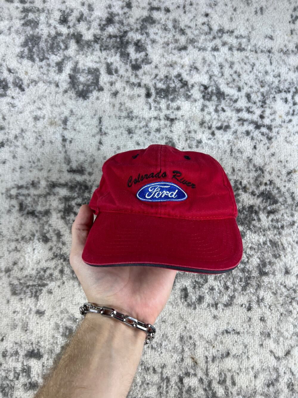 Ford Motors Colorado River Hat Red Snapback Cap One Size Baseball y2k